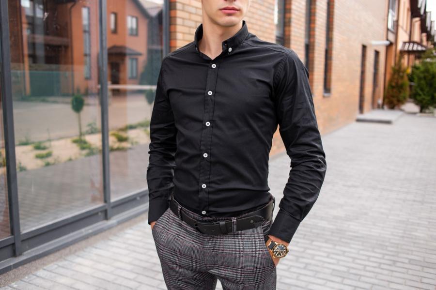 Мужская рубашка POBEDOV Orel (черная)– купить по доступной цене в  интернет-магазине – BEZET